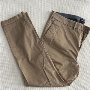 Express Tan Chinos Classic Flat-Front Design - 36Wx32L
